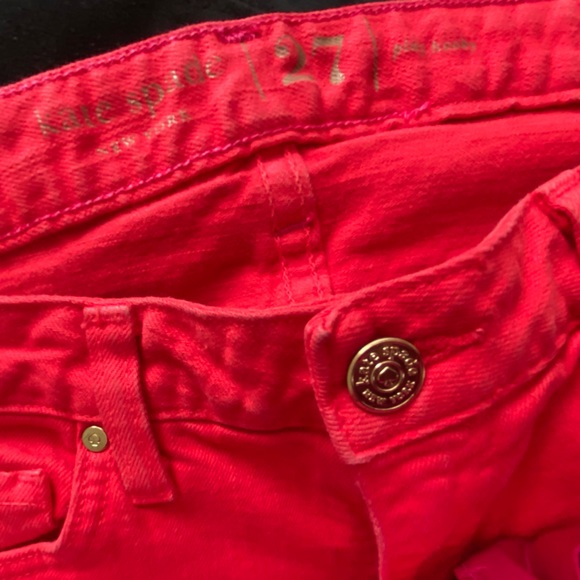 Kate Spade red slim jeans size 27 - Picture 2 of 5